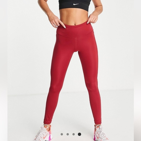 Nike Women's Dri-FIT Run Division Fast Leggings in Berry Red - Size Small - Picture 4 of 10